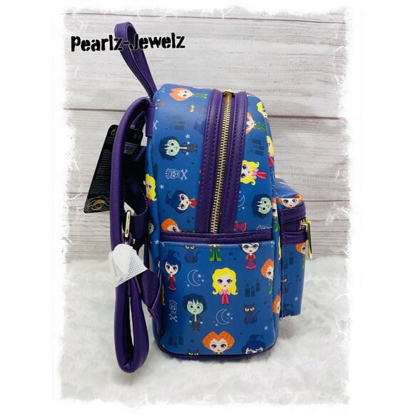 Loungefly Disney Hocus Pocus Chibi Characters AOP Mini Backpack BoxLunch NWT main image 4